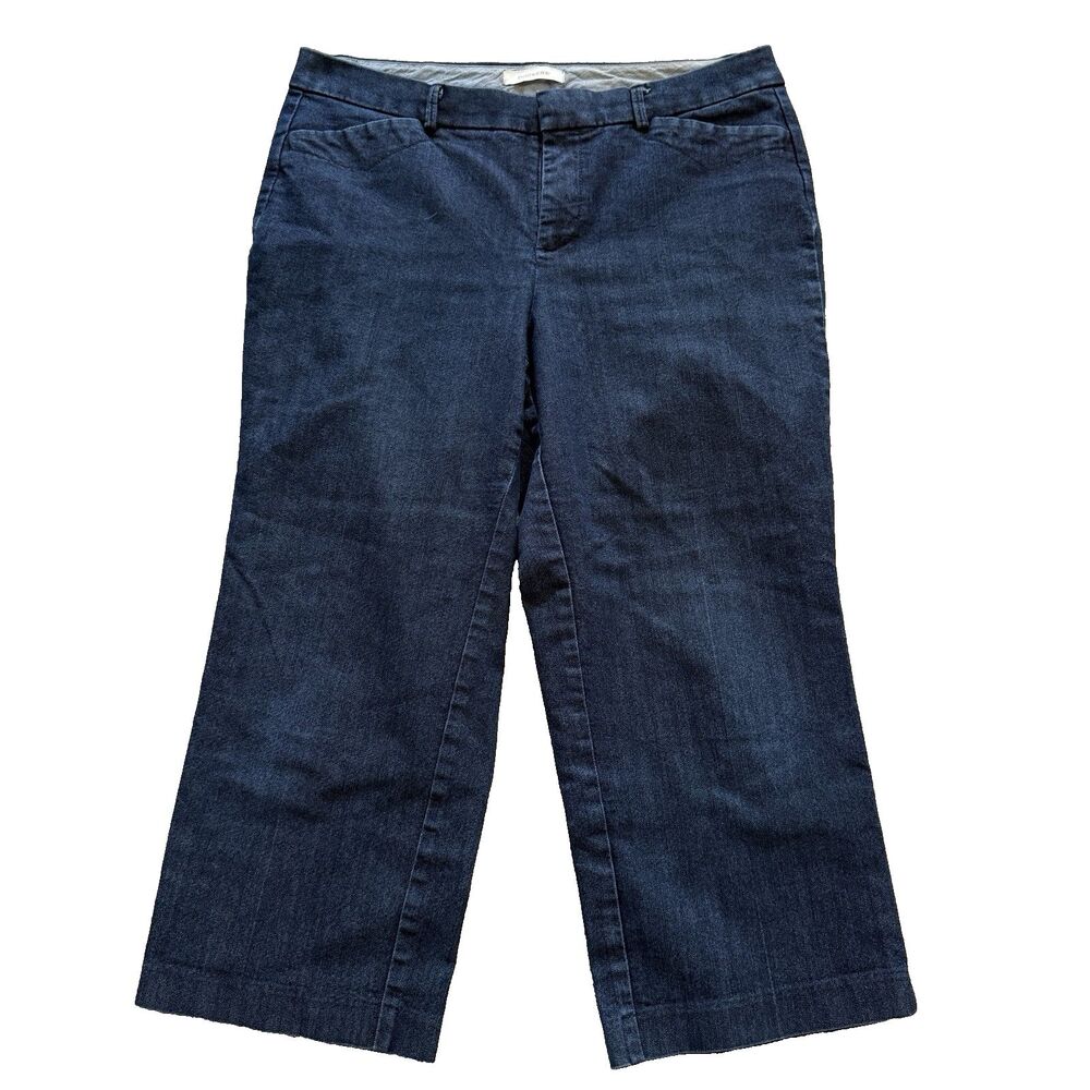 Dockers Capri Denim Jeans Women's‎ Size 10  Buttoned Back Pockets Cropped